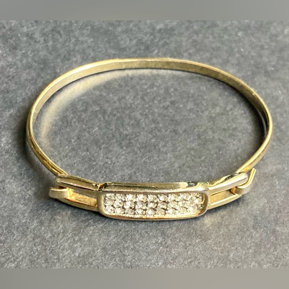 Vintage Eisenberg Gold Tone Crystal Bracelet